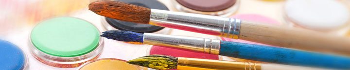 how to be creative, paint brushes and paint colors