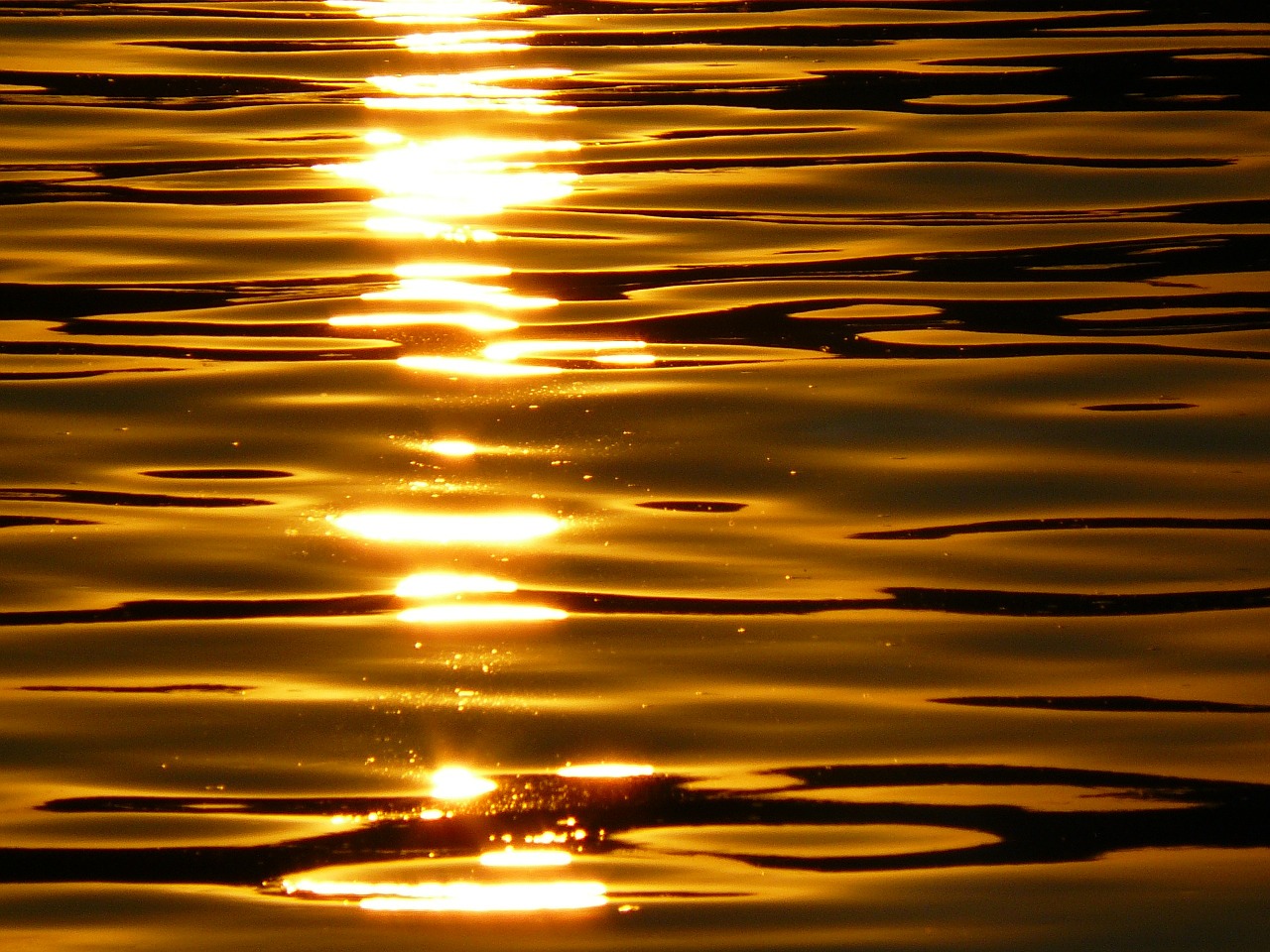 What is hypnosis? Image of golden sunlight on water