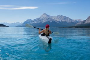 spiritual awareness woman in canoe