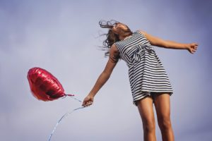 meditation for stress and anxiety - girl with balloon